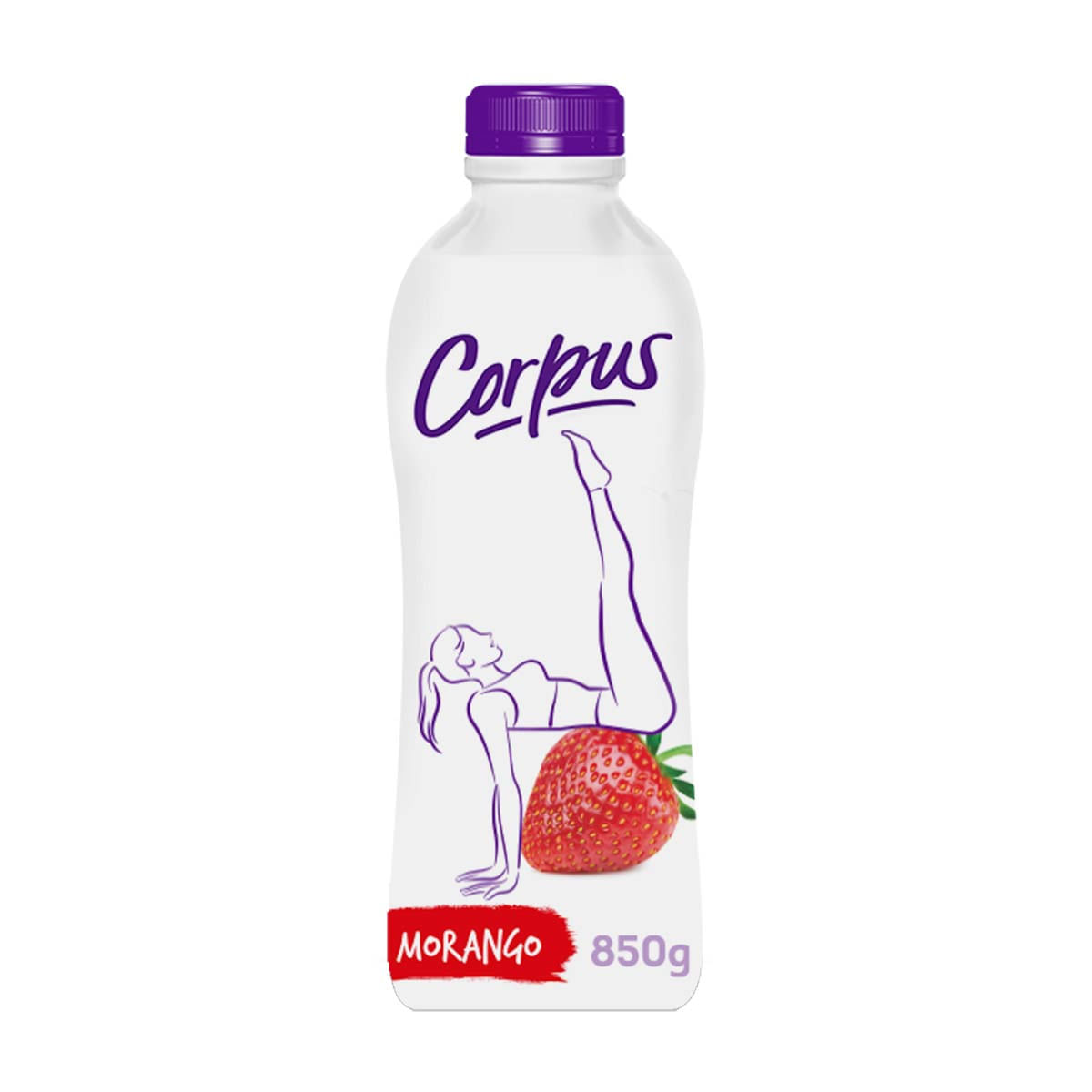 Iogurte Líquido Zero Lactose Corpus Morango 850g