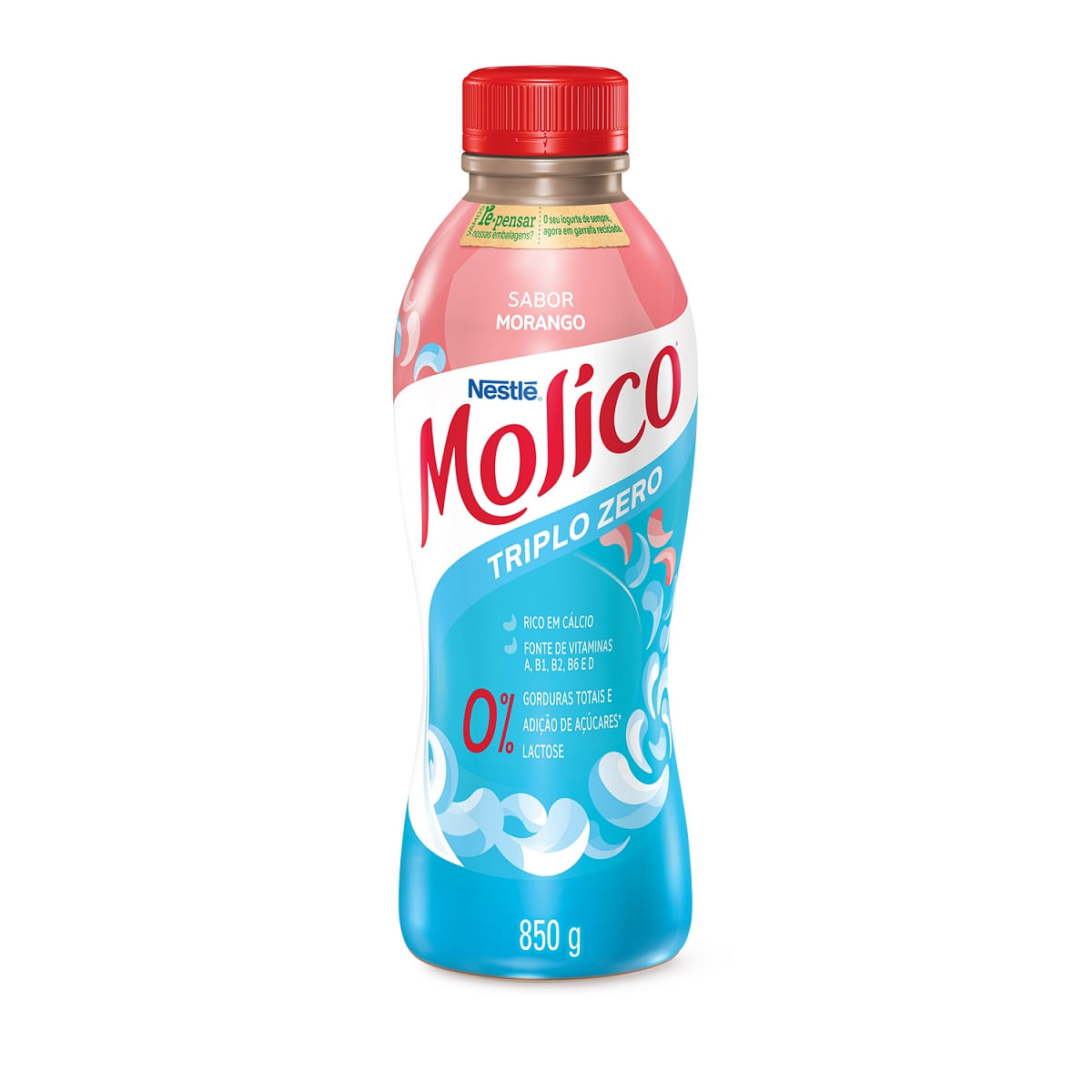 Iogurte Zero Lactose Molico Morango 850 g