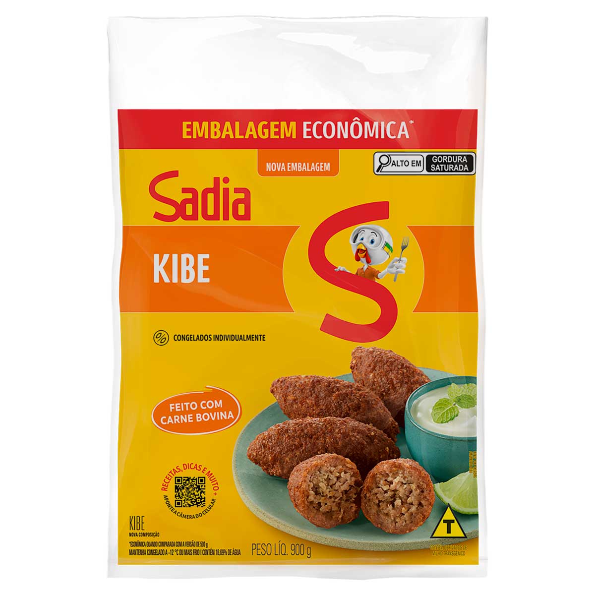 Kibe Congelado Sadia Carne Bovina 900 g