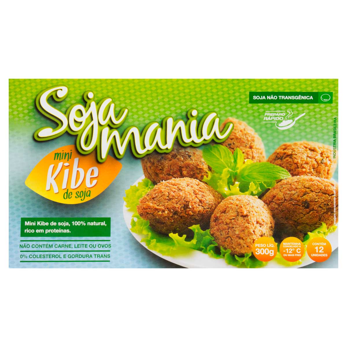 Mini Quibe Congelado Soja Mania Caixa 300 g 12 Unidades