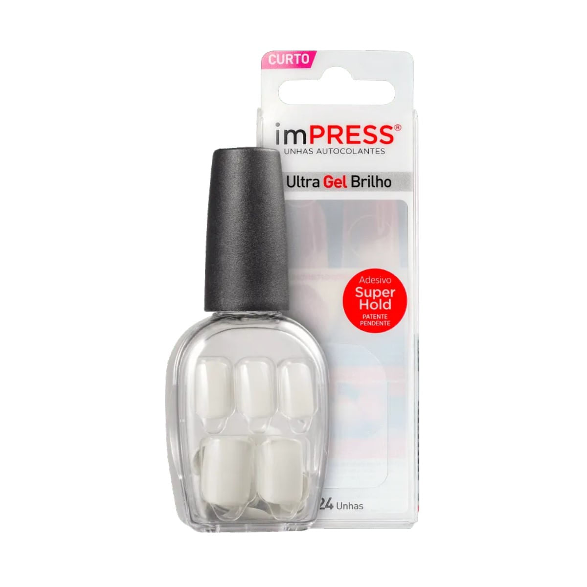 Unhas Auto Colantes Shot Grey Impress Kiss New York 24un