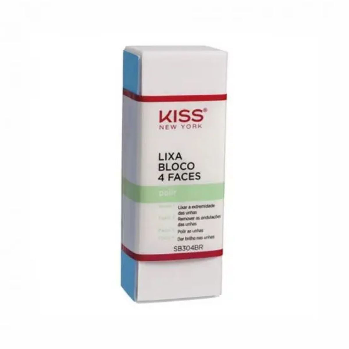 Lixa para Unha 4 Faces Bloco Kiss 1 Unidade