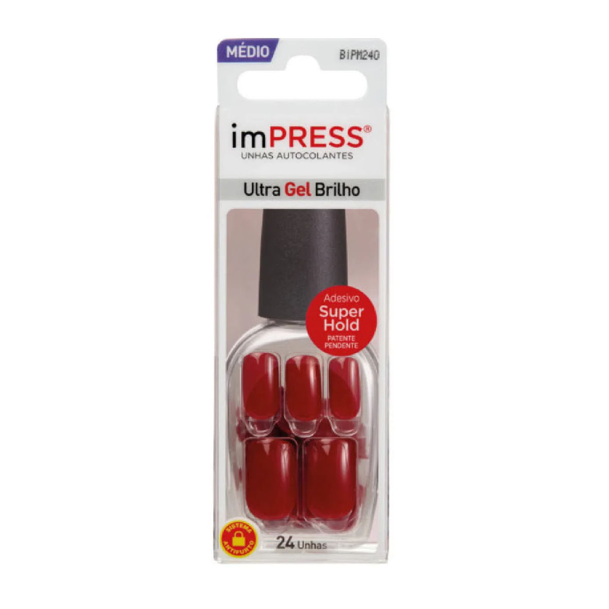 Unhas Postiças Impress Média Message Me 24 Unidades