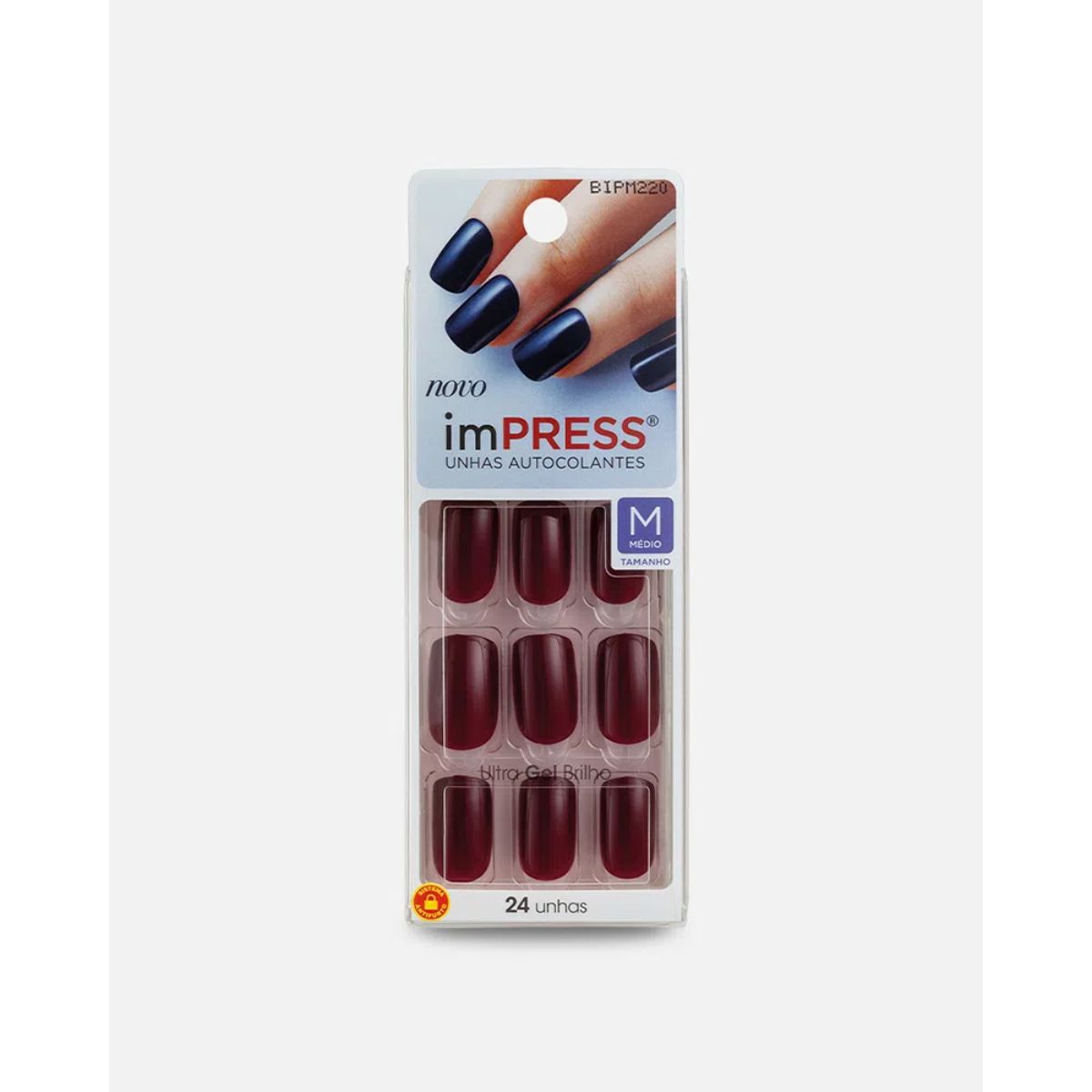 Unhas postiças Kiss New York Impress Color Pretty Please Média