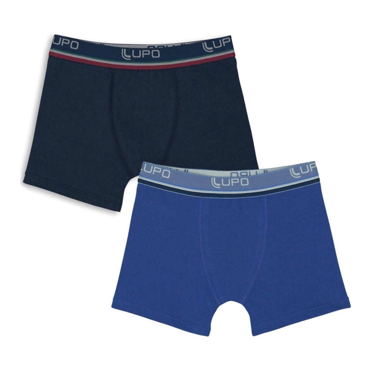 Kit Cueca Infantil Boxer Lupo Marinho e Azul Tamanho P