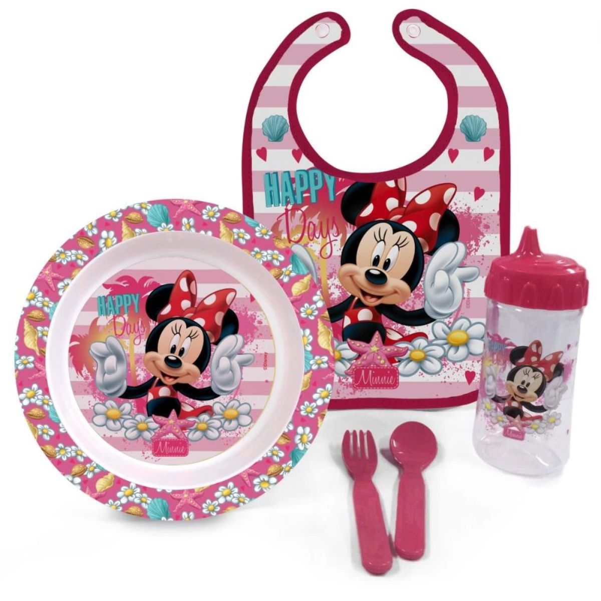 Kit Alimentação Hora da Papinha Rosa Disney Minnie Baby Go