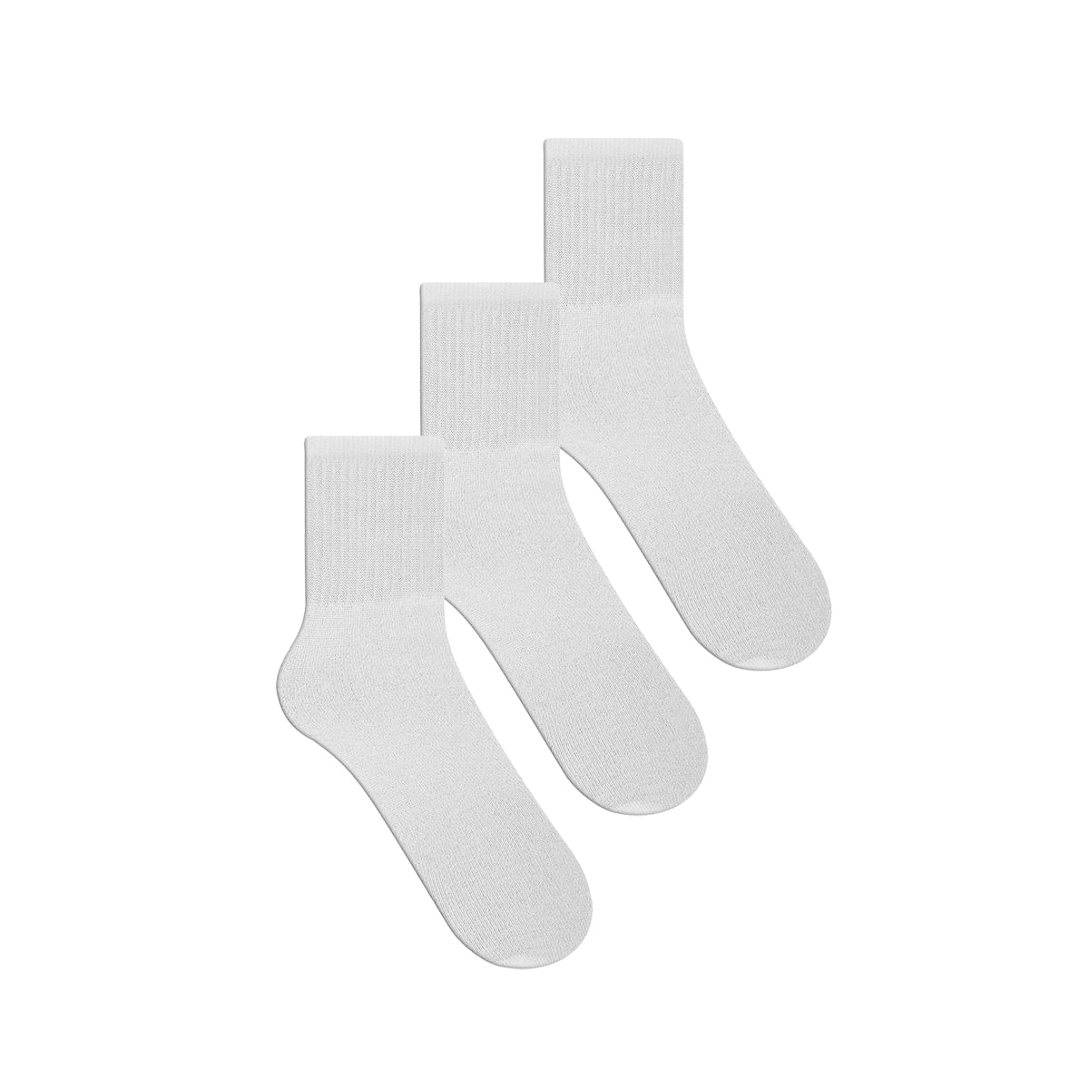 Kit 3 Meias Dallf Cano Médio Masculina Branco 39-43