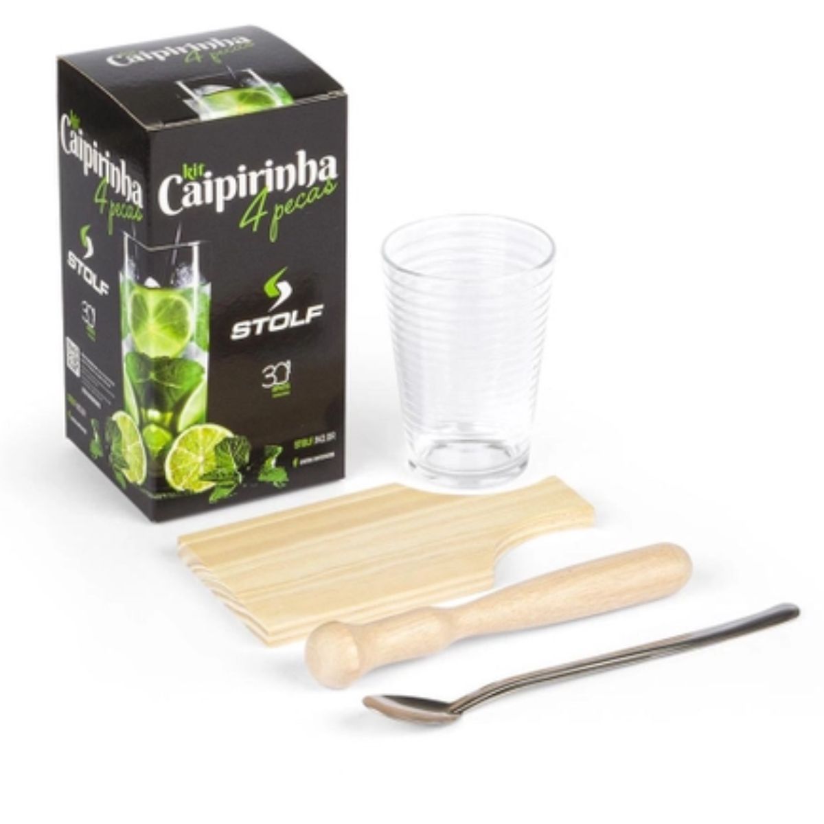 Kit Caipirinha 4 Peças Vidro Junior Stolf