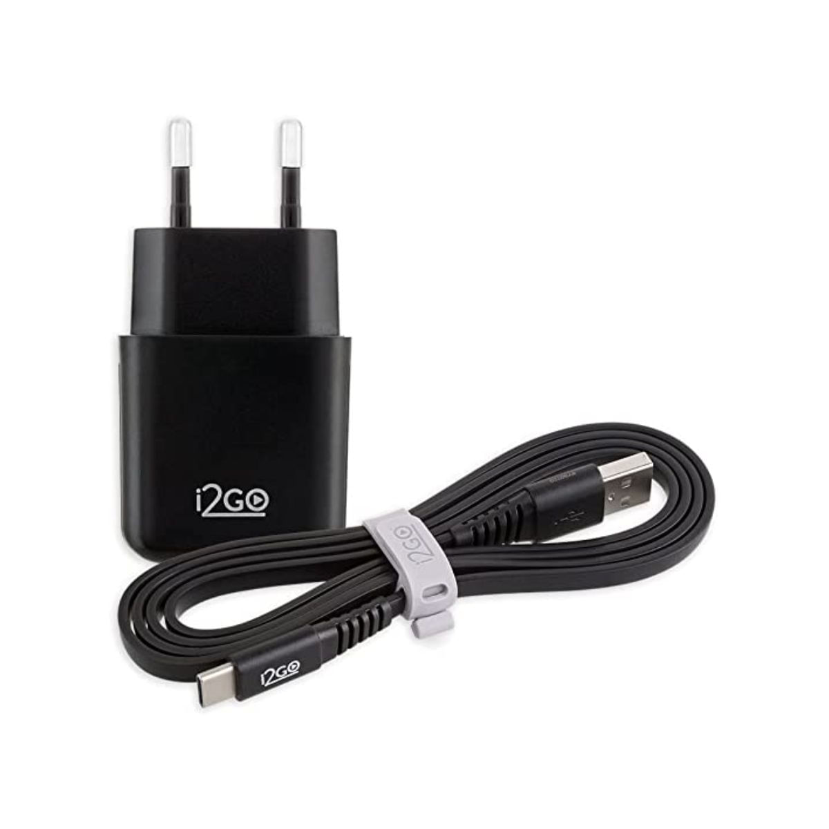 Kit Carregador Cabo e Tomada Type Preto i2Go Basic 1065