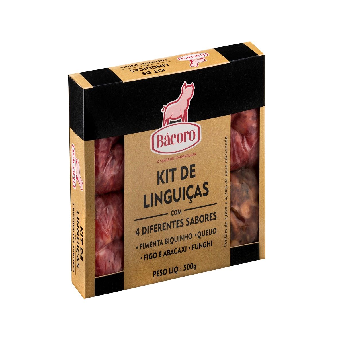 Kit de Linguiça com 4 Sabores Bácoro 500 g