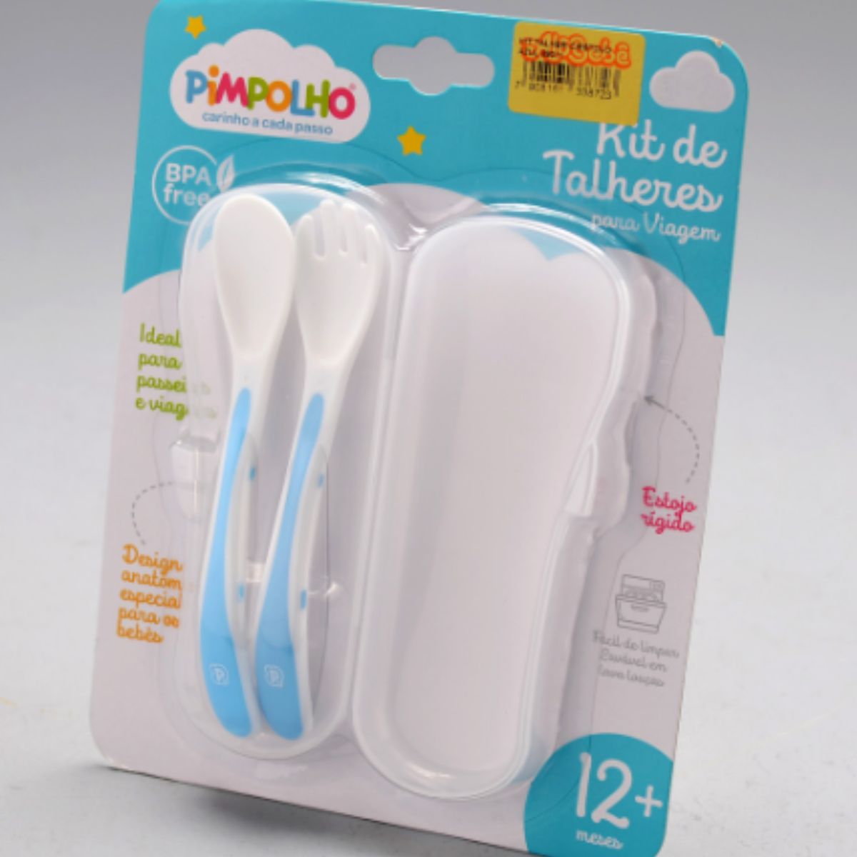 Kit de Talher com Estojo Infantil Pimpolho Azul