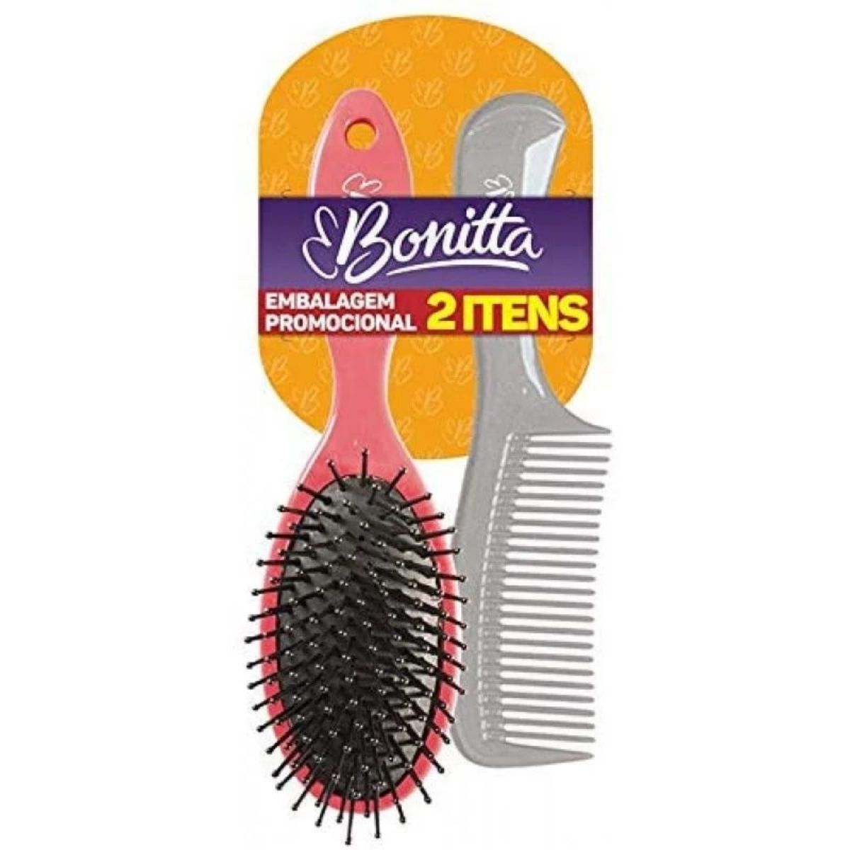 Kit Escova Cabelo e Pente Bonitta