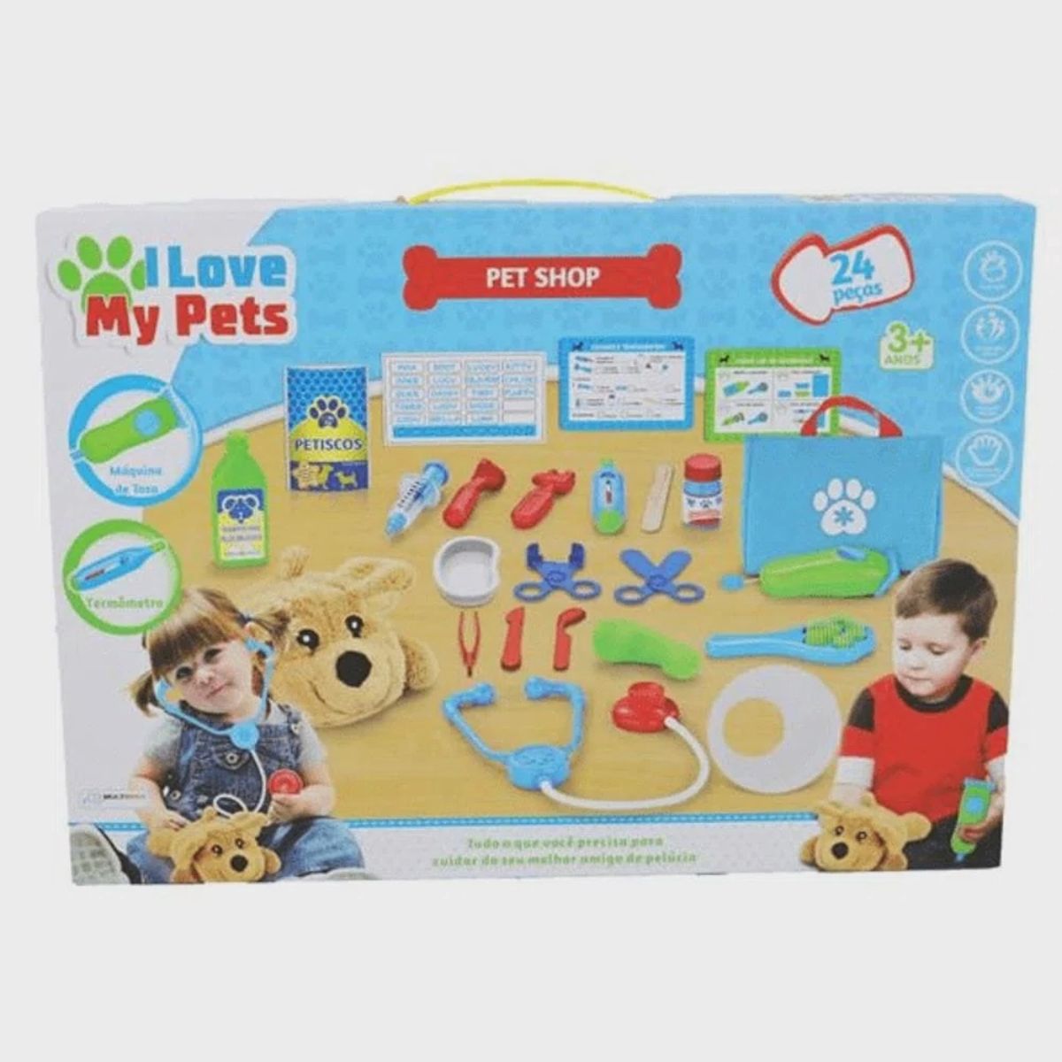 Kit I Love My Pets Pet Shop Multilaser