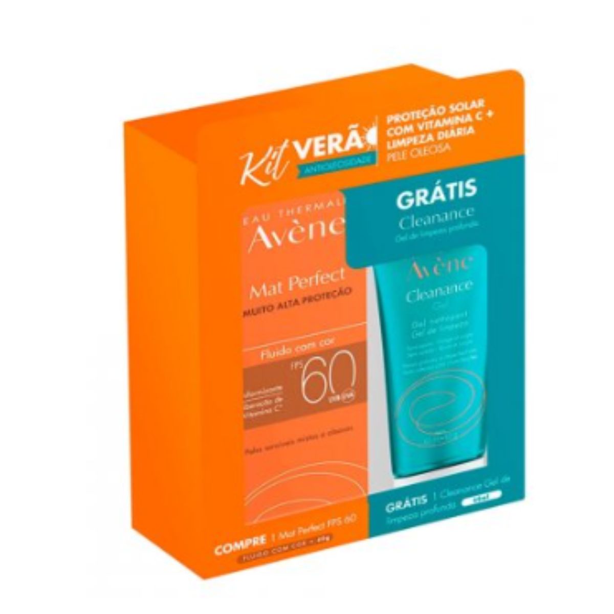 Avene FPS 60 Mat Perfect com 40 g + Cleanance Intense com 60 g