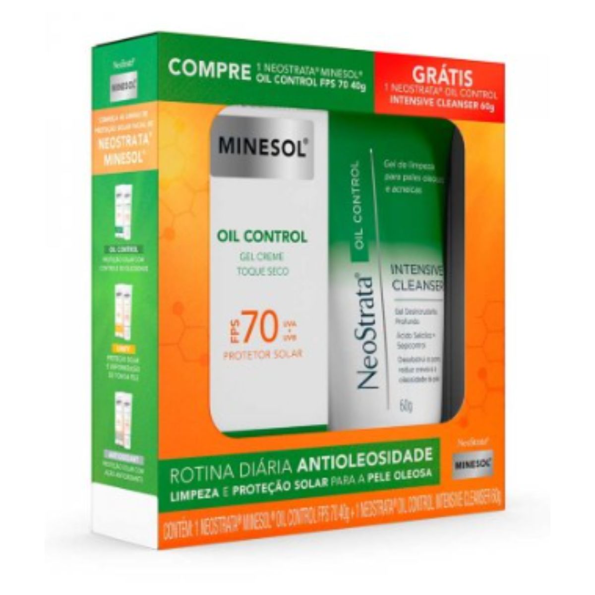 Kit Protetor Solar Neostrata Minesol Oil Control FPS 70 com 40 g + Gel De Limpeza Intensive Cleanser com 60 g