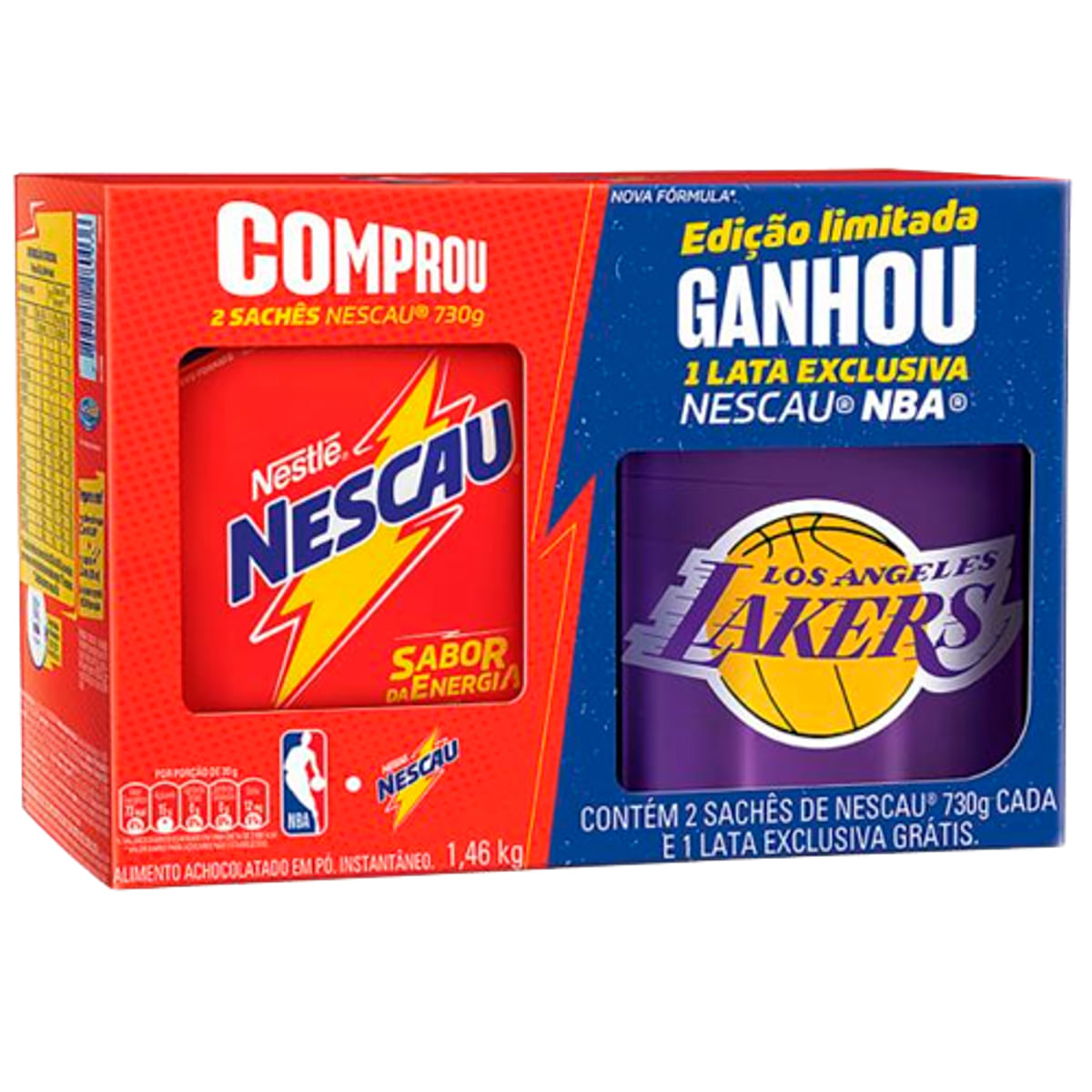 Kit de 2 Achocolatados Nescau 730g com Lata Exclusiva