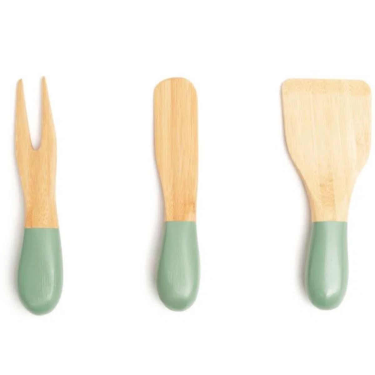 Kit De Utensílios De Bambu Para Queijos e Antepastos Oikos Verde