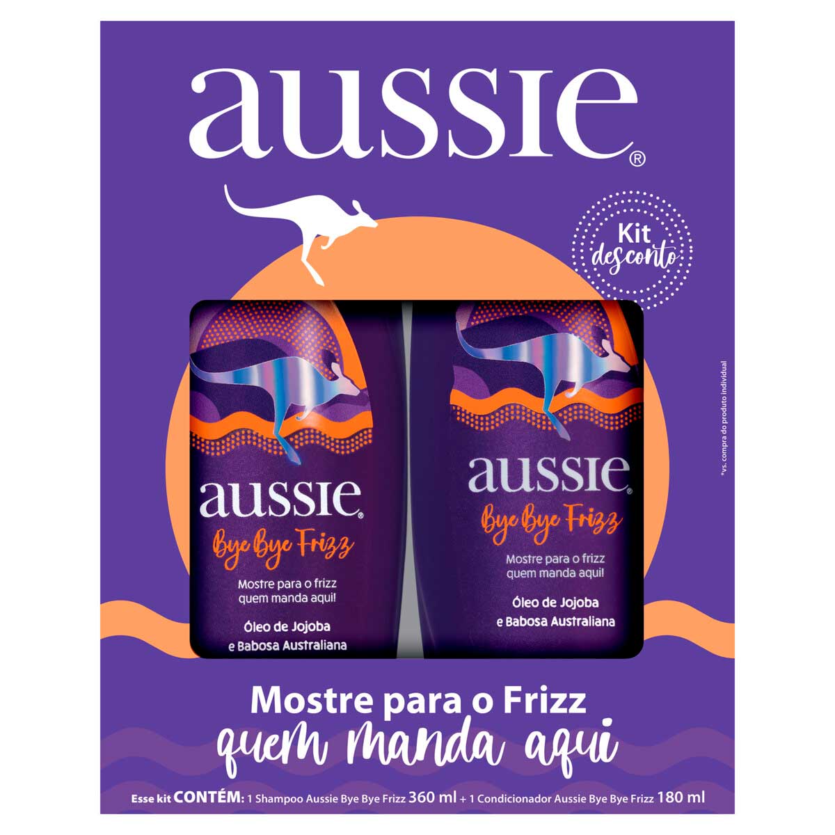 Kit de Shampoo e Condicionador Aussie Bye Bye Frizz