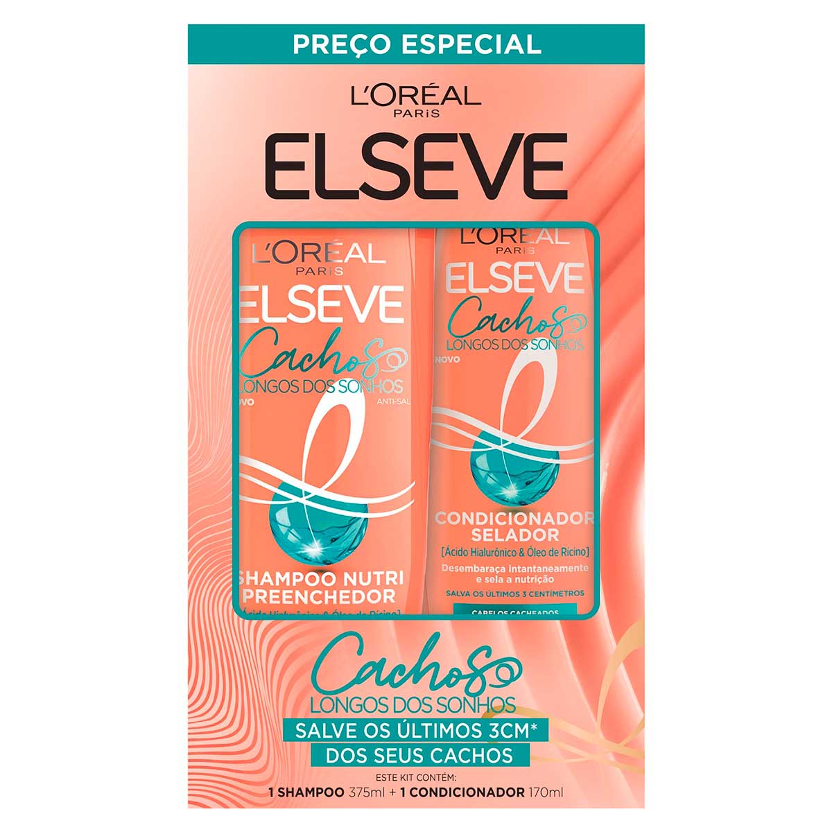 Kit Shampoo Elseve Cachos dos Sonhos 375ml + Condicionador 170ml