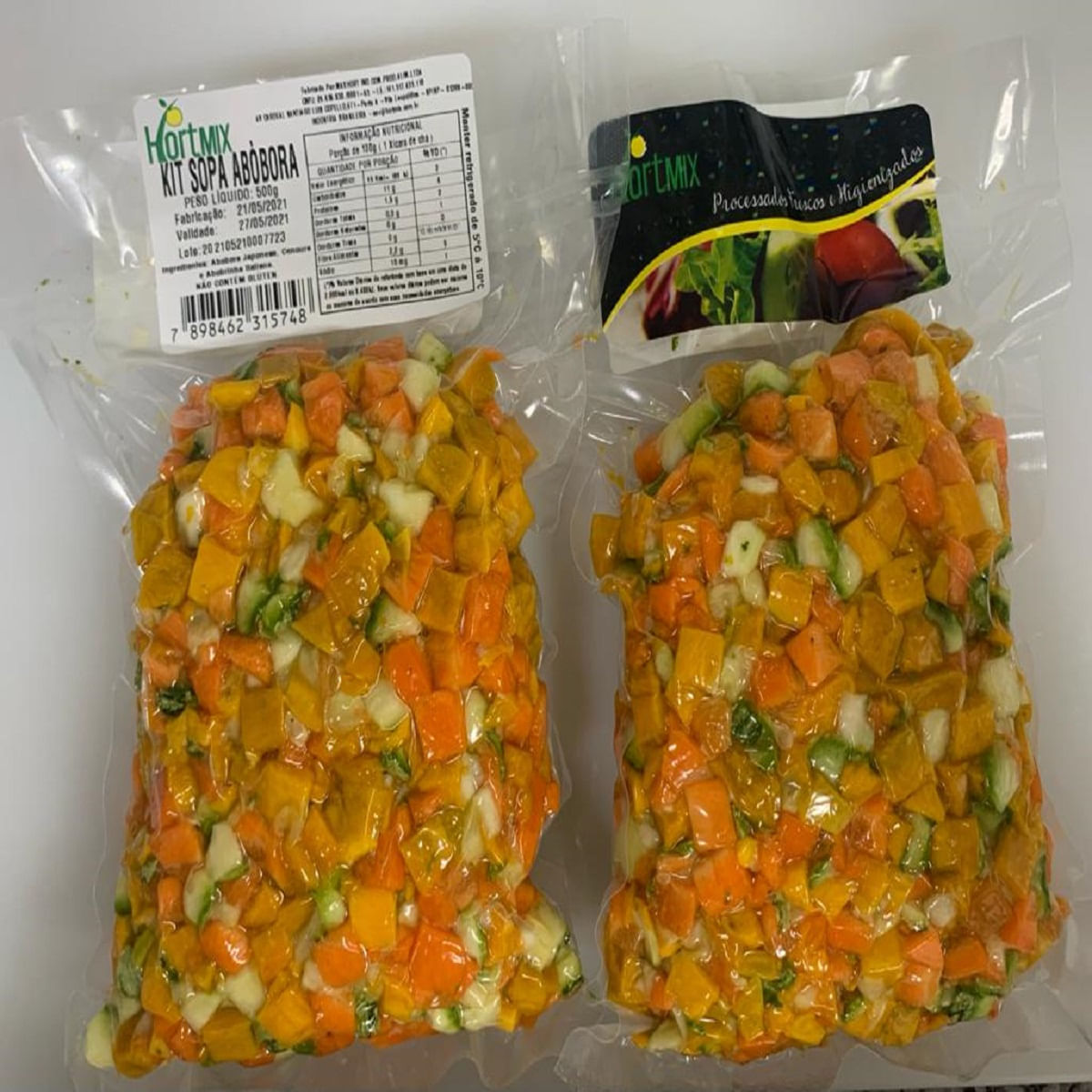 Kit Sopa de Abóbora Hortmix 500 g