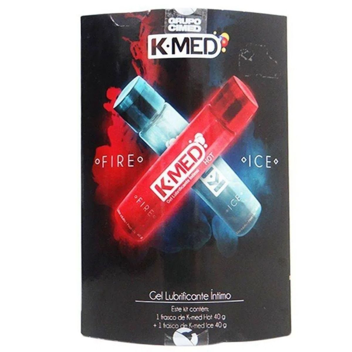 Gel Lubrificante Íntimo K-Med Fire Ice 40 g - Pack com 2 Binasgas