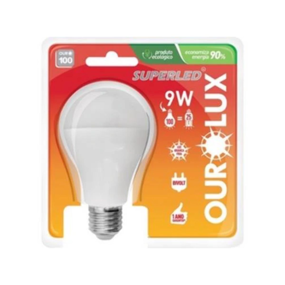 Lampada Superled 9W Bivolt Ourolux