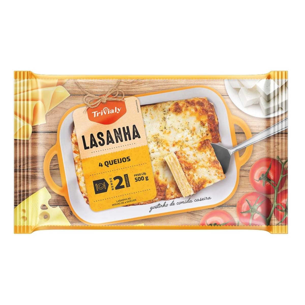 Lasanha 500 g 4 Queijos