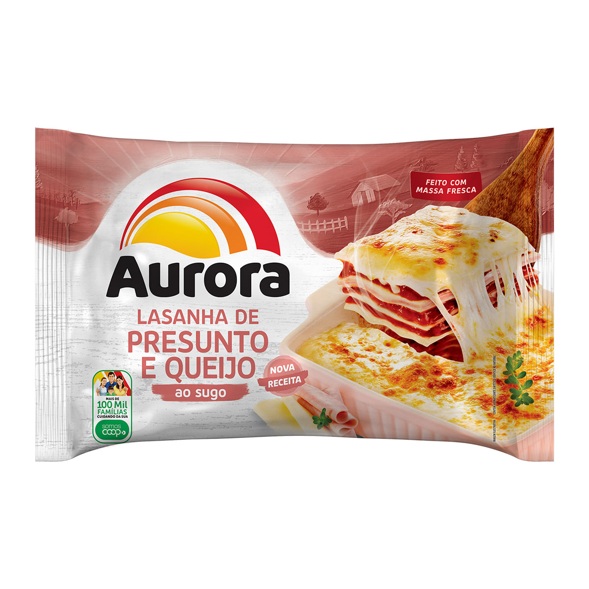 Lasanha de Presunto e Queijo Aurora 600 g