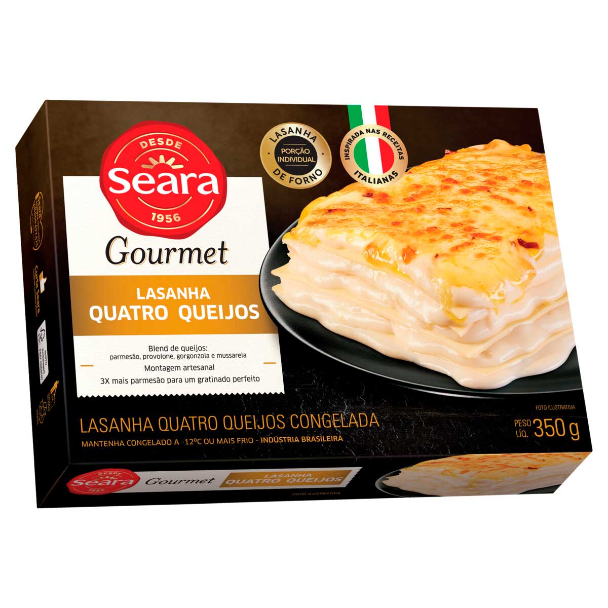 Lasanha Quatro Queijos Seara Gourmet 350g