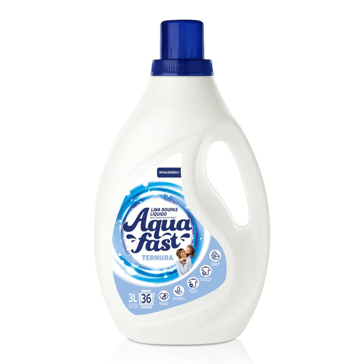 Lava-Roupas Líquido Ternura Aquafast Galão 3 L