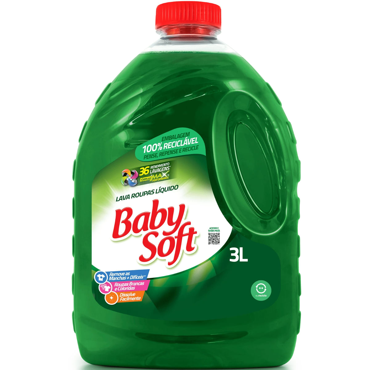 Lava Roupas Líquido Baby Soft Max Verde 3 L