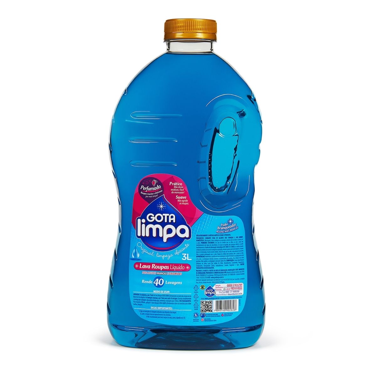 Lava Roupa Liquido Original Gota Limpa 3 L