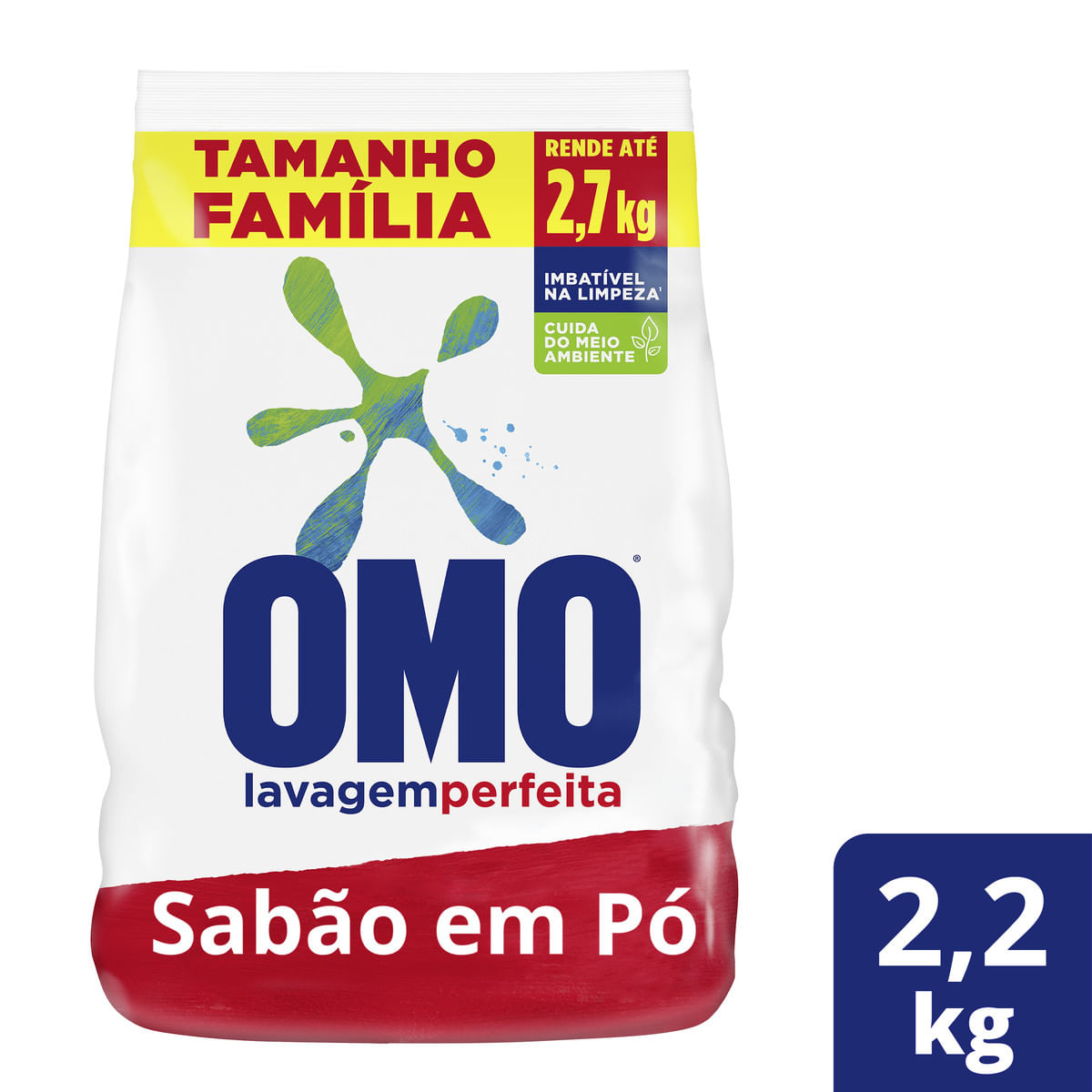 Lava-Roupas Pó Lavagem Perfeito Pacote Omo 2,2 Kg