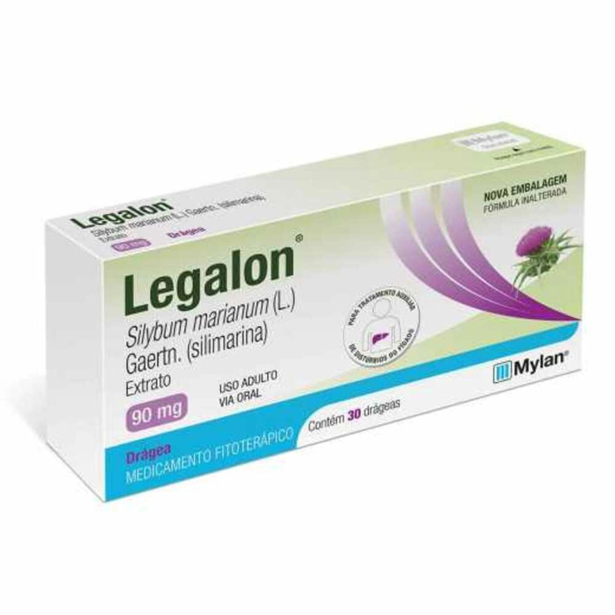 Legalon 90 mg Mylan 30 Drágeas