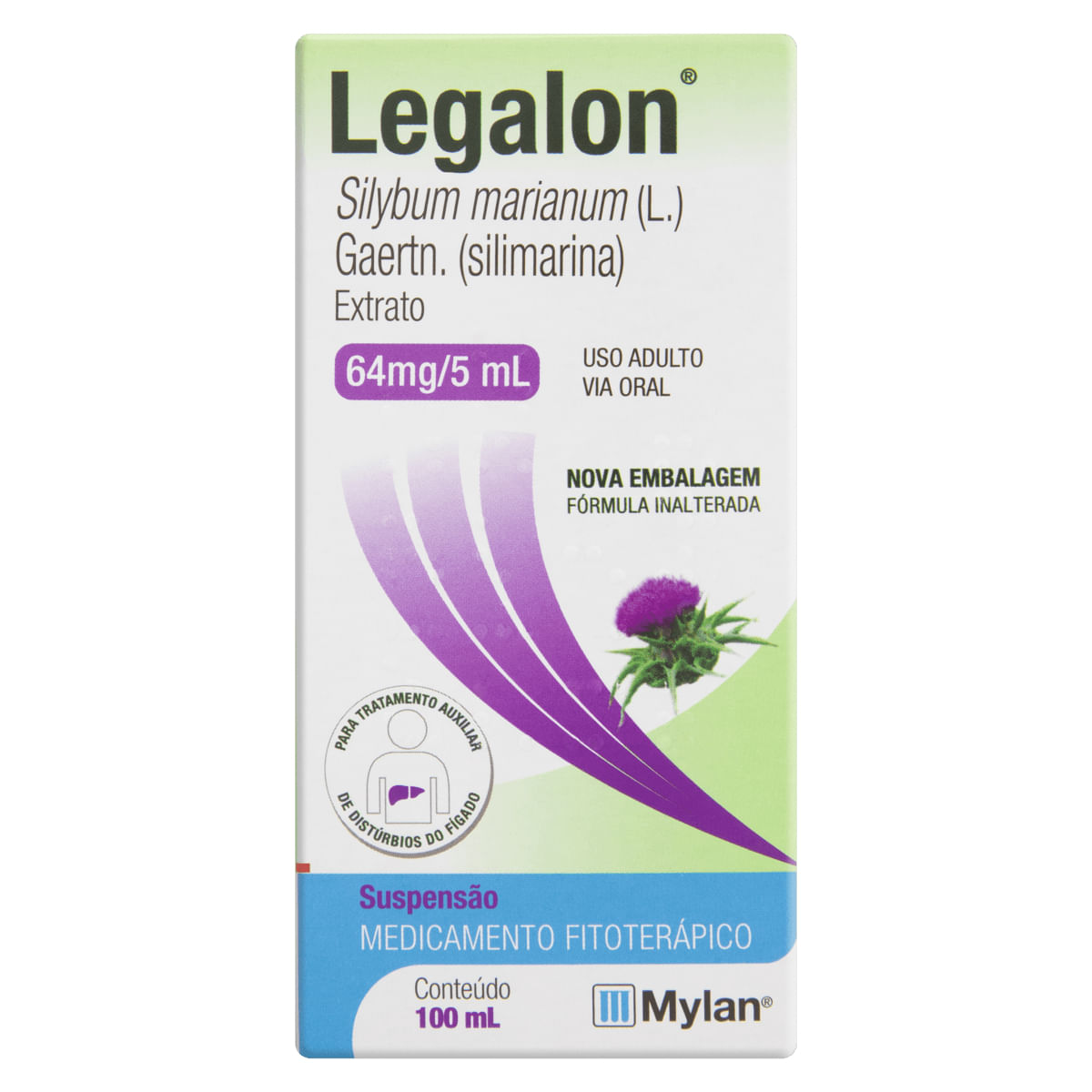 Legalon Suspensão 64 mg Mylan 100 ml