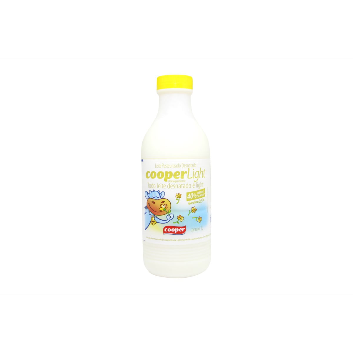 Leite Pasteurizado Cooper Garrafa Desnatado 1 L