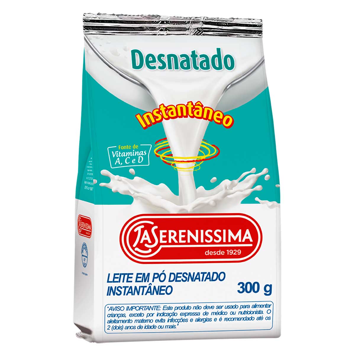 Leite em Pó Desnatado Instantâneo La Serenissima 300g