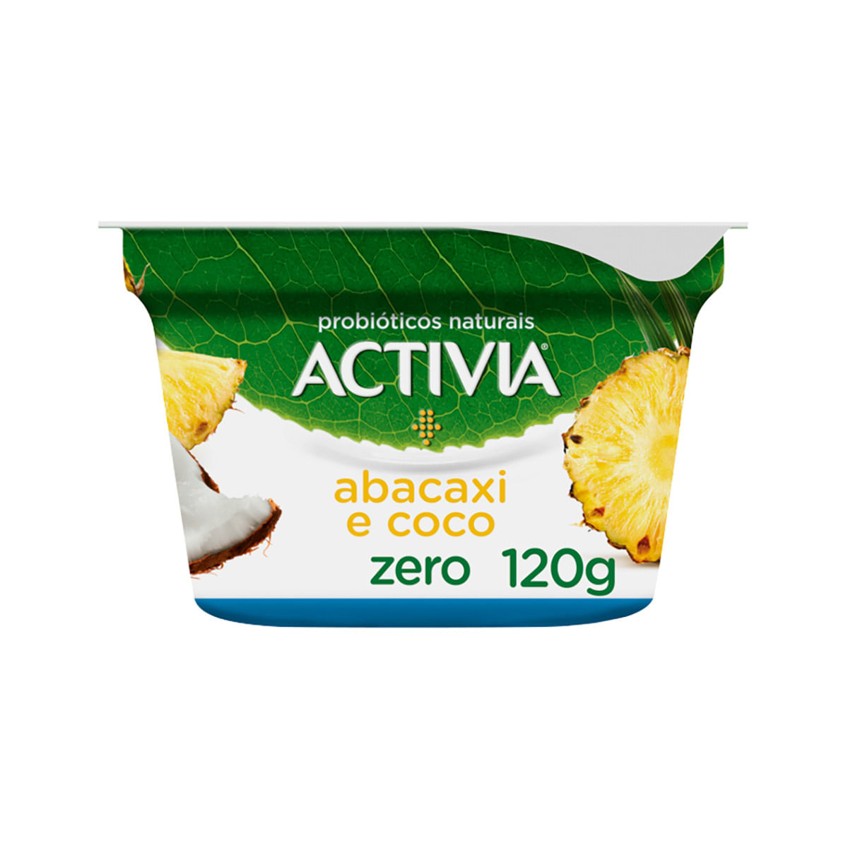 Leite Fermentado Danone Activia Sensações de Abacaxi com Coco 120g