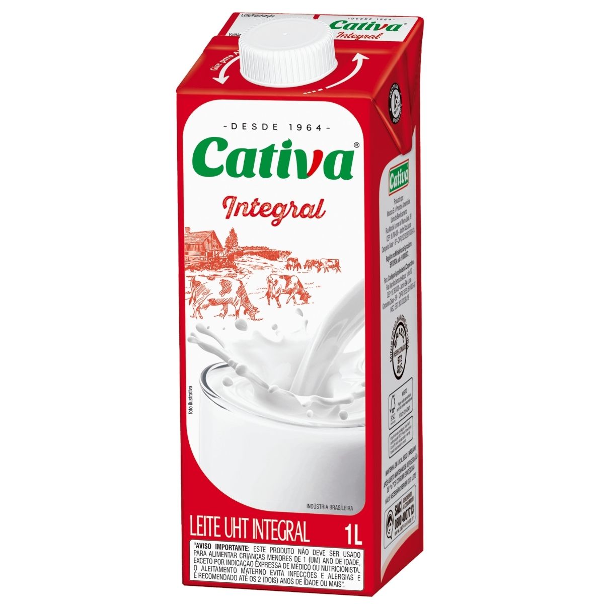 Leite L Vida Cativa Integral 1 L