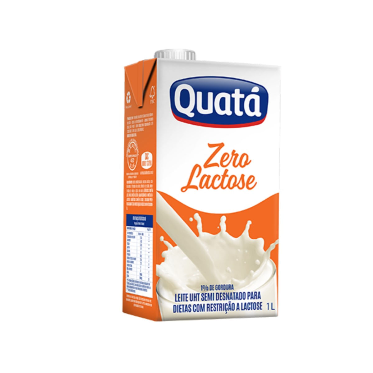 Leite Longa Vida Semi Desnatado Zero Lactose Quatá 1 L