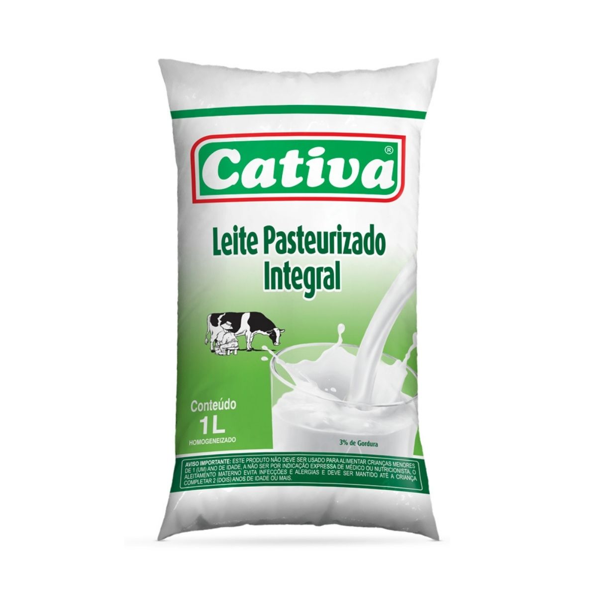 Leite Pasteurizado Integral Cativa Pet 1 L