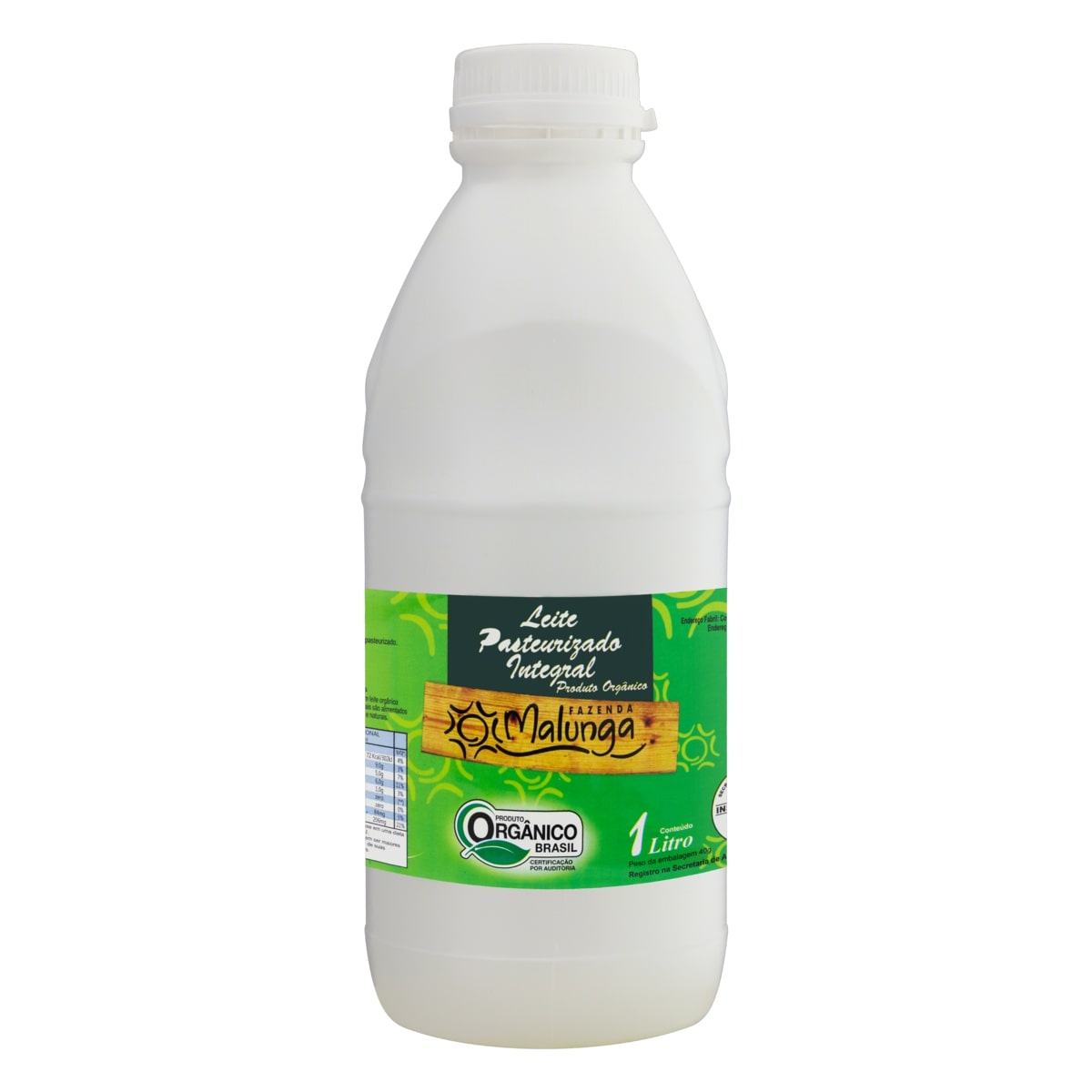 Leite Pasturizado Orgânico Malunga Integral Tipo A 1 L