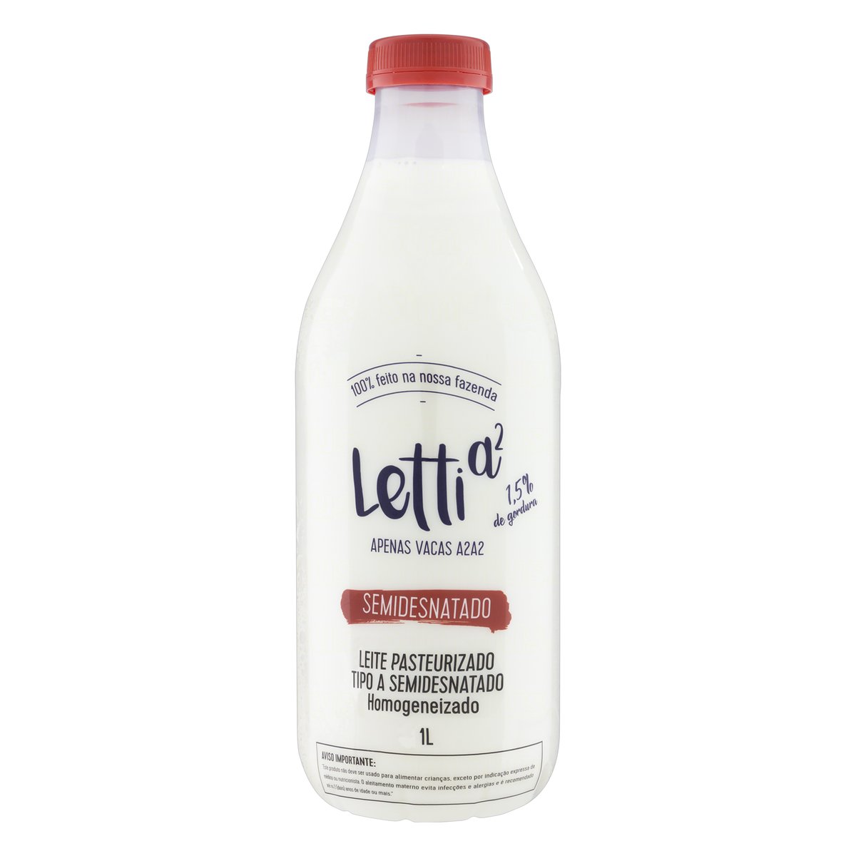 Leite Pasteurizado Homogeneizado Tipo A Semidesnatado Letti Garrafa 1 l