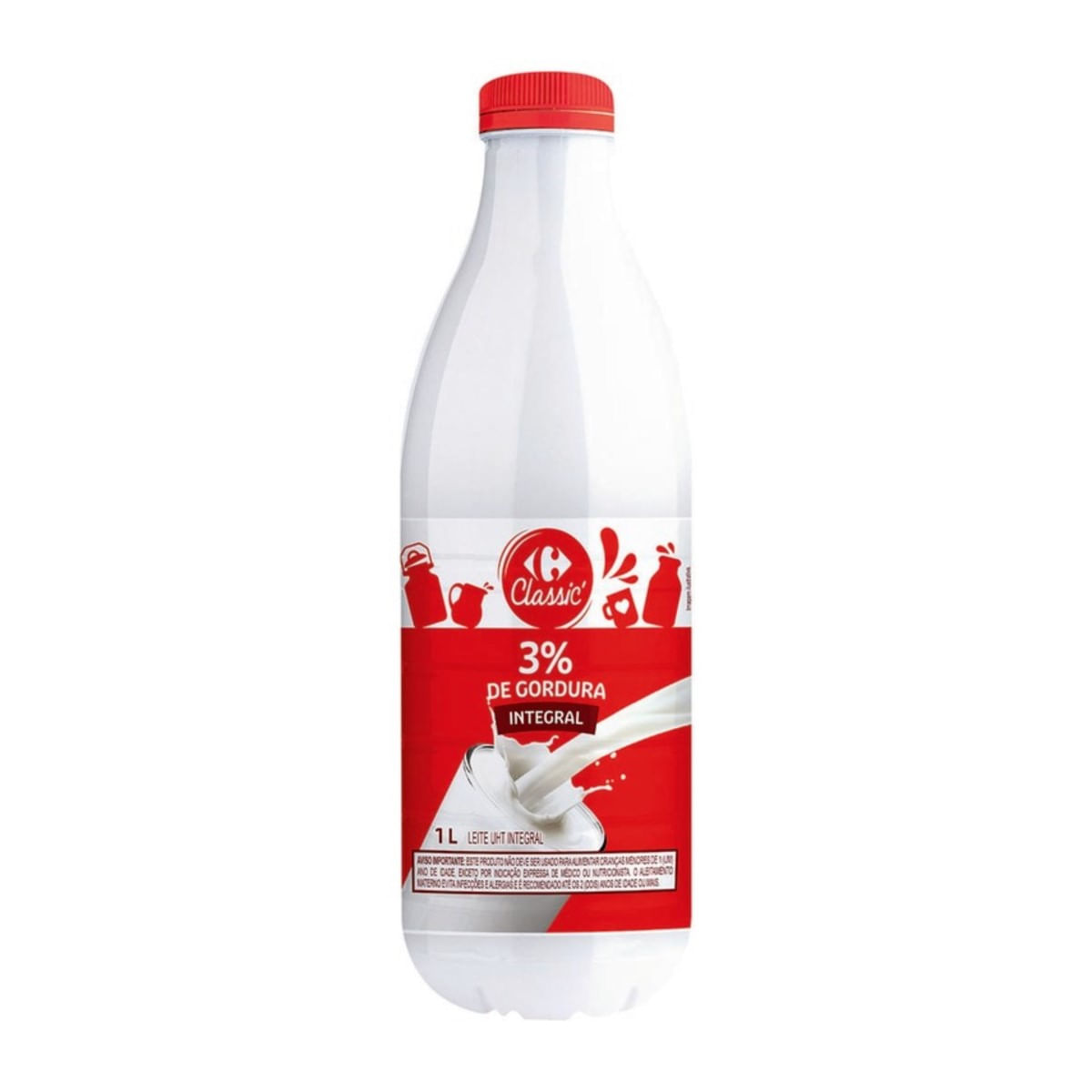 Leite Uht Integral Carrefour Classic 1 L