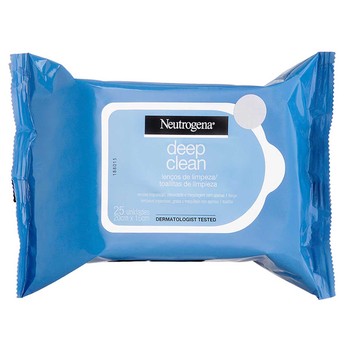 Lenço Umedecido de Limpeza Facial Neutrogena Deep Clean Pacote 25 Unidades