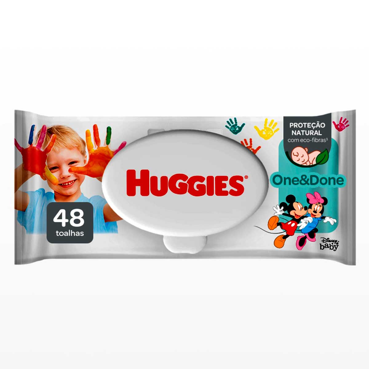 Lenço Umedecido Huggies One &amp; Done - 48 unidades