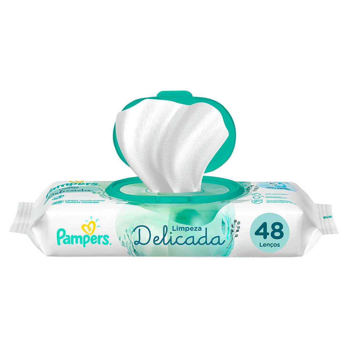 Lenço Umedecido Pampers Limpeza Delicada 48 Unidades