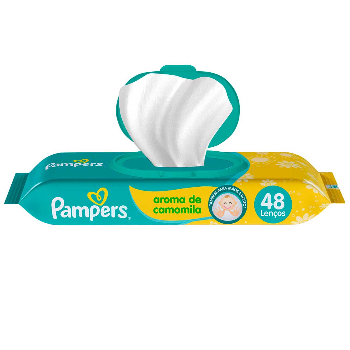 Lenço Umedecido Pampers Suave Camomila 48 Unidades