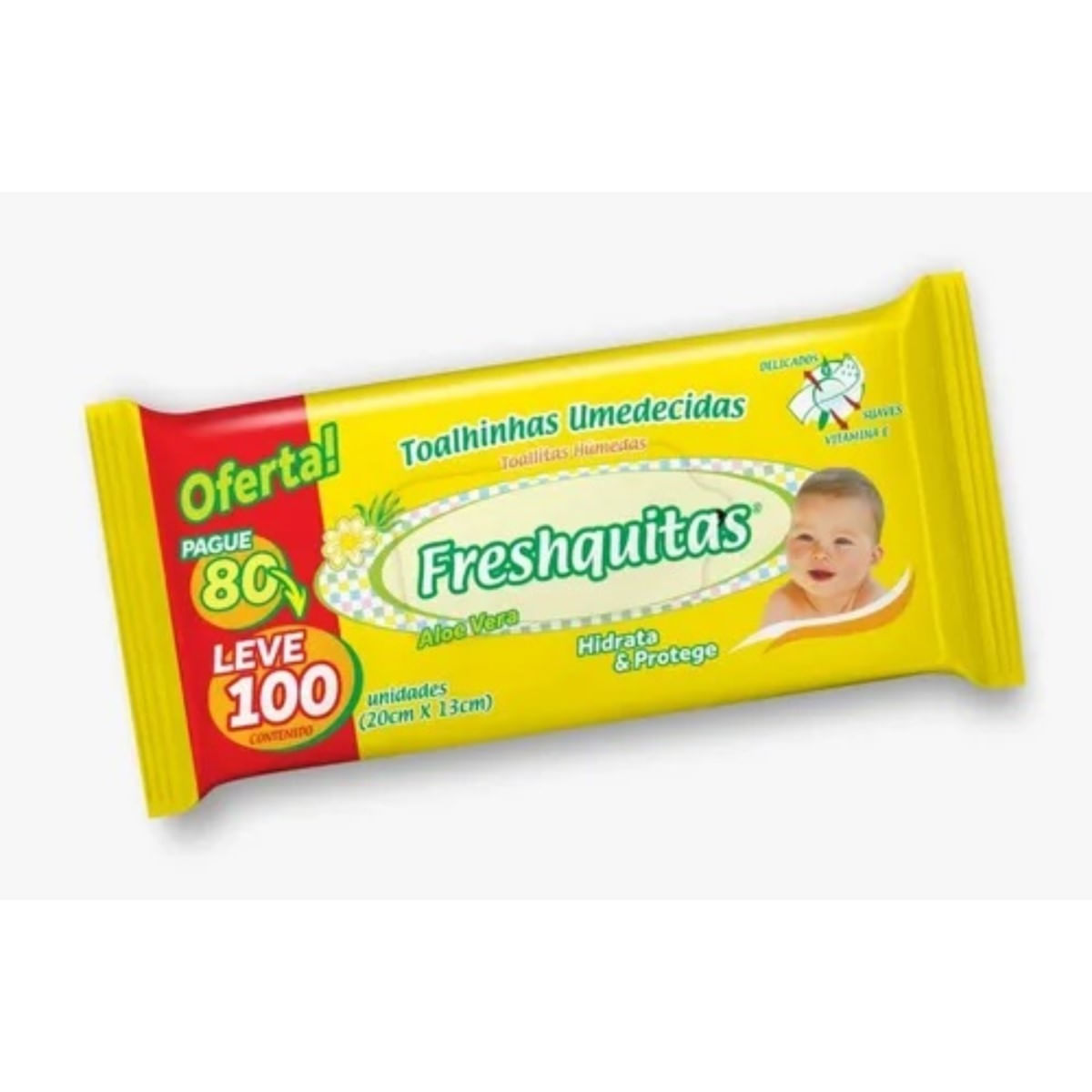 Lenços Umedecidos Freshquitas Pague 80 Leve 100 unidades