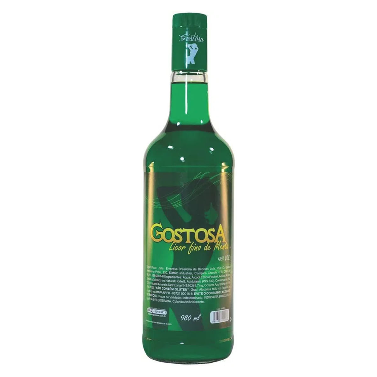 Licor Gostosa Brasil Menta 980 Ml